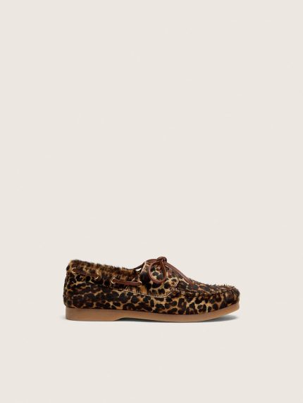 Junior Cruise loafer in leopard-print pony skin