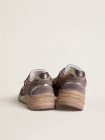 Men's Dad-Star in lilac suede and mesh with laminated leather star and heel tab - Image 4