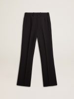 Women's soft dark blue pants in wool blend - Image 6