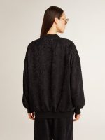 Women's black cardigan with tone-on-tone toile de jouy bead embroidery - Image 4