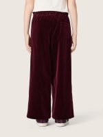 Girls' burgundy velvet-effect pants with rear pocket - Image 6
