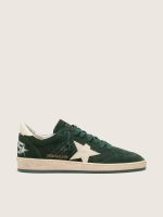 Women's Ball Star in green suede with white leather star and heel tab