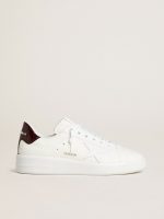 Men's Purestar with white leather star and burgundy croc-print leather heel tab