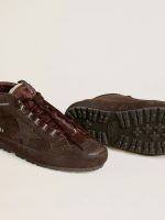 Men's Mid Star Ski in brown suede with leather star and suede heel tab - Image 3