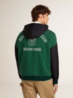 Men's green and blue reversible hooded sweatshirt - Image 6