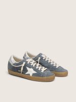Men's Super-Star in gray suede with white leather star and silver leather heel tab - Image 2