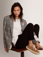 Women's Space-Star Sabot shoes in tobacco-colored suede with shearling lining - Image 3