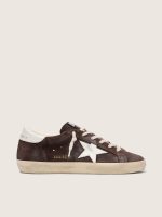 Women's Super-Star in brown suede with white star