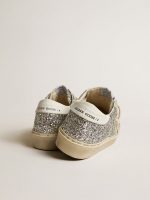 Women's Hi Star in silver glitter with suede star and white heel tab - Image 4