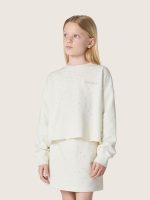 Journey girls' sweatshirt in white cotton with crystals and logo - Image 5