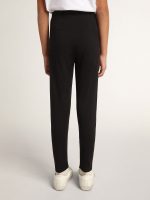 Girls' black leggings with white stars on the sides - Image 4