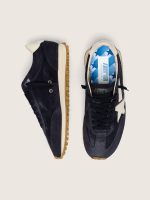 Men's Marathon in blue navy suede with white leather star and heel tab - Image 3