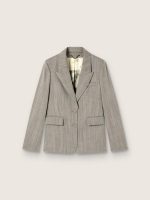 Women's jacket in gray pinstripe wool blend