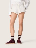 Star women's shorts in gray melange fleece - Image 5