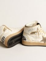 Men's Sky-Star in white nappa leather with dove-gray suede star - Image 4