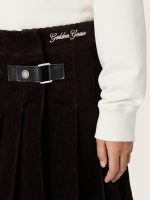 Girls' brown pleated corduroy skirt - Image 4