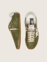 Women's Marathon Speed in olive-green leather with cream star - Image 4