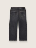 Men's stonewashed-effect black jeans - Image 2