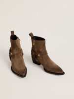Low Debbie boots in dove-gray suede with removable buckle - Image 2