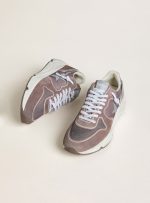 Women's Running Sole in lavender nylon and suede with printed star and silver leather heel tab - Image 2