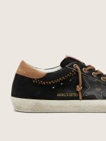 Women's Super-Star LTD in black glitter leather with black leather star - Image 5