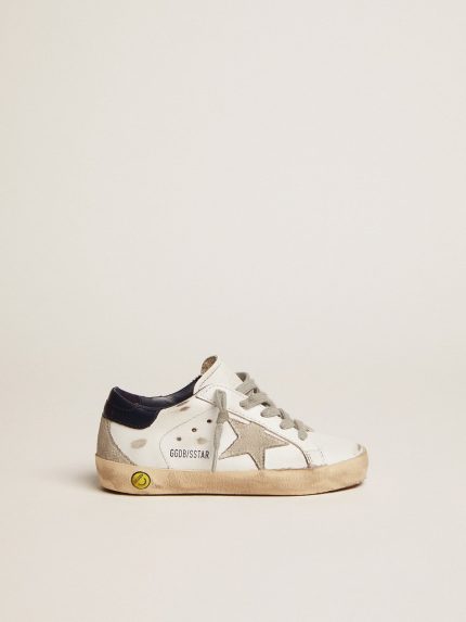 Junior Super-Star with gray suede star and blue heel tab