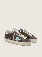 Women's Hi Star in dark gray suede with aqua-green star - Image 2