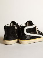 Men's Slide Penstar in black suede with black star and white flash - Image 5