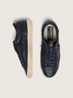 Men's Super-Star in navy-blue leather with tone-on-tone leather star - Image 3