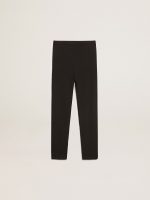 Girls' black leggings with white stars on the sides - Image 5