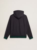 Men's green and blue reversible hooded sweatshirt - Image 3