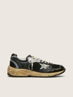 Men's Dad-Star in black and silver mesh and nappa with ice-gray star