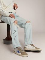 Men's Mid Star with blue leather star and dove-gray suede inserts - Image 3