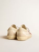 Men's Super-Star in nappa with red star and cream leather heel tab - Image 5