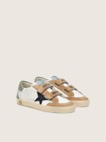 Young Old School with black leather star and beige and green suede inserts - Image 2