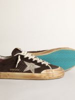 Men's Super-Star Penstar in brown suede with a platinum star - Image 4