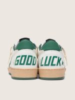 Women's Ball Star Wishes in white nappa leather with green leather star and heel tab - Image 6