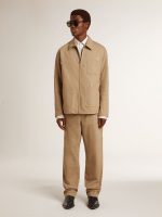 Men's beige pants with patches - Image 3