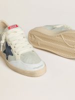 Men's Ball Star in gray suede with blue nubuck star and laminated leather heel tab - Image 3