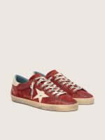 Men's Super-Star in red suede with cream leather star - Image 2