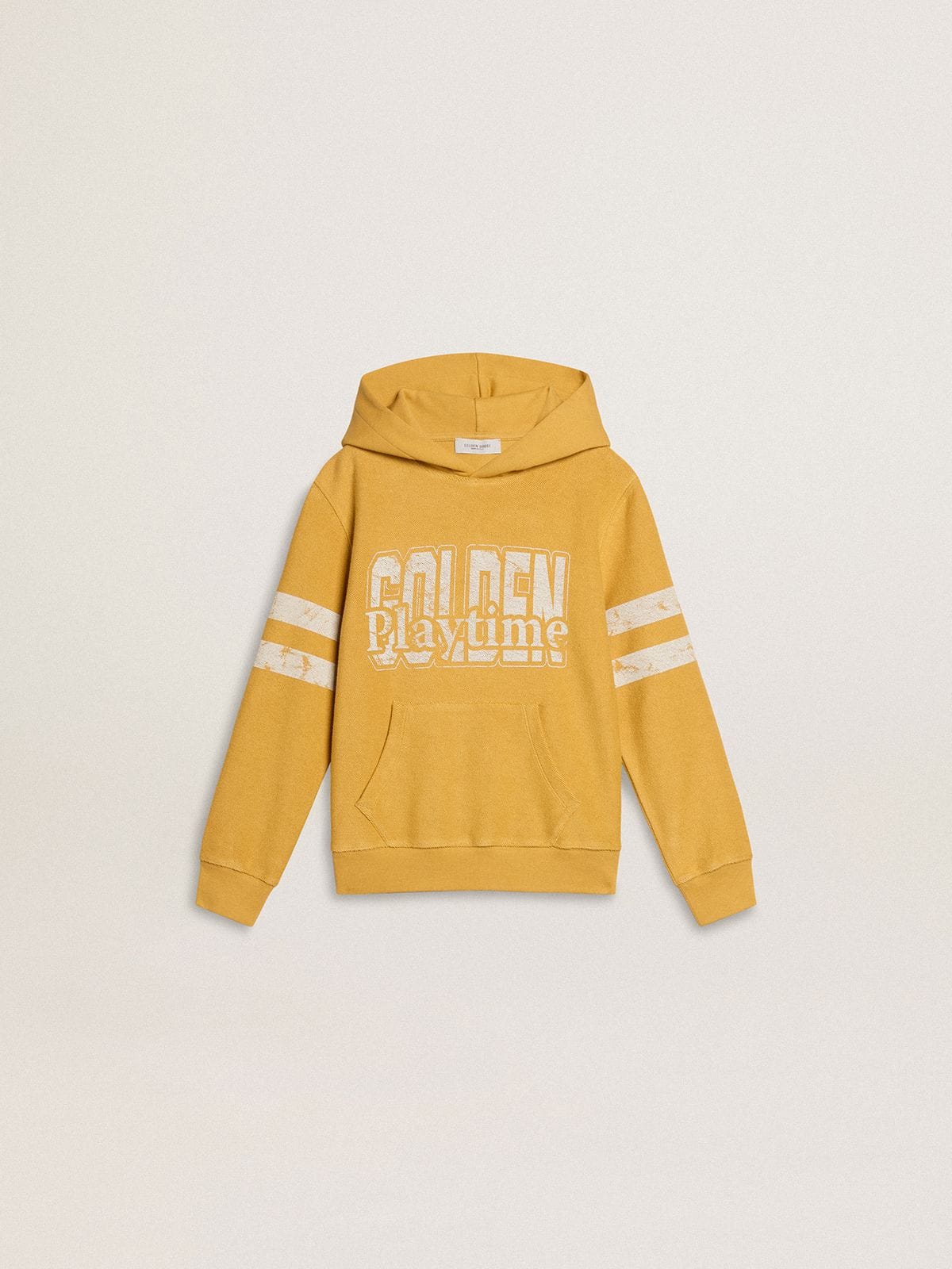 78b780bd3625ca9cbae0c9582bf92e8bbcd2f2e57cd2f07dda200dfd4543deef Kids' yellow sweatshirt with vintage print - Image 1