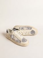 Stardan in white leather and mesh with white leather star - Image 2