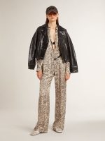 Women's silk blend pajama shirt with a floral print - Image 3