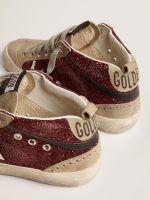 Women's Mid Star in burgundy glitter with gray inserts and white star - Image 5