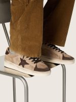 Men's Stardan in beige suede with brown star and inserts - Image 3