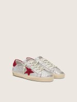 Young Super-Star in metallic silver leather with red suede star - Image 2