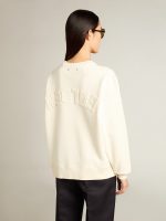 Sweatshirt in aged white with reverse logo on the back - Jersey Capsule - Image 7