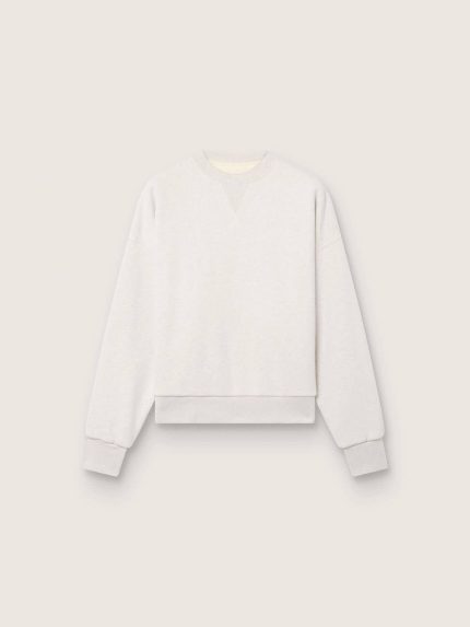 Star unisex sweatshirt in gray cotton with embroidery and crystals