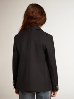 Boys' dark blue double-breasted buttoned blazer - Image 5