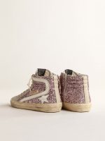 Slide in lilac glitter with white leather star and flash - Image 5